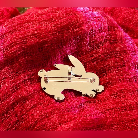 (Best) Silver Tone Bunny Rabbit Pin/Pendant - Picture 2 of 9